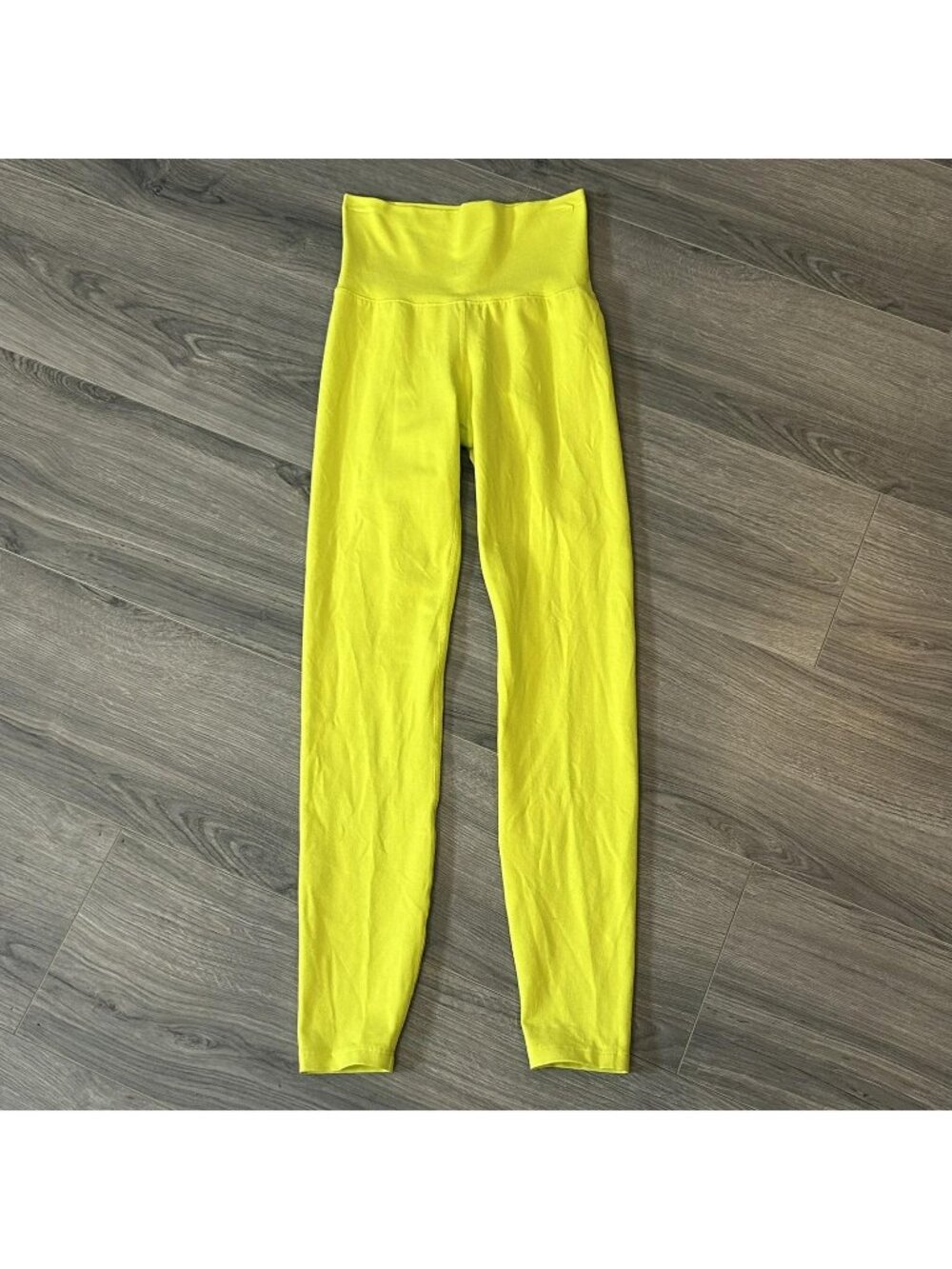 Jungmaven Leggings Womens XS Yellow Hemp Organic Cotton High Rise Ankle USA